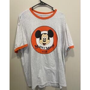 Disney 100 Mickey Mouse Club T-Shirt Size XXL 100 Years Orange Unisex